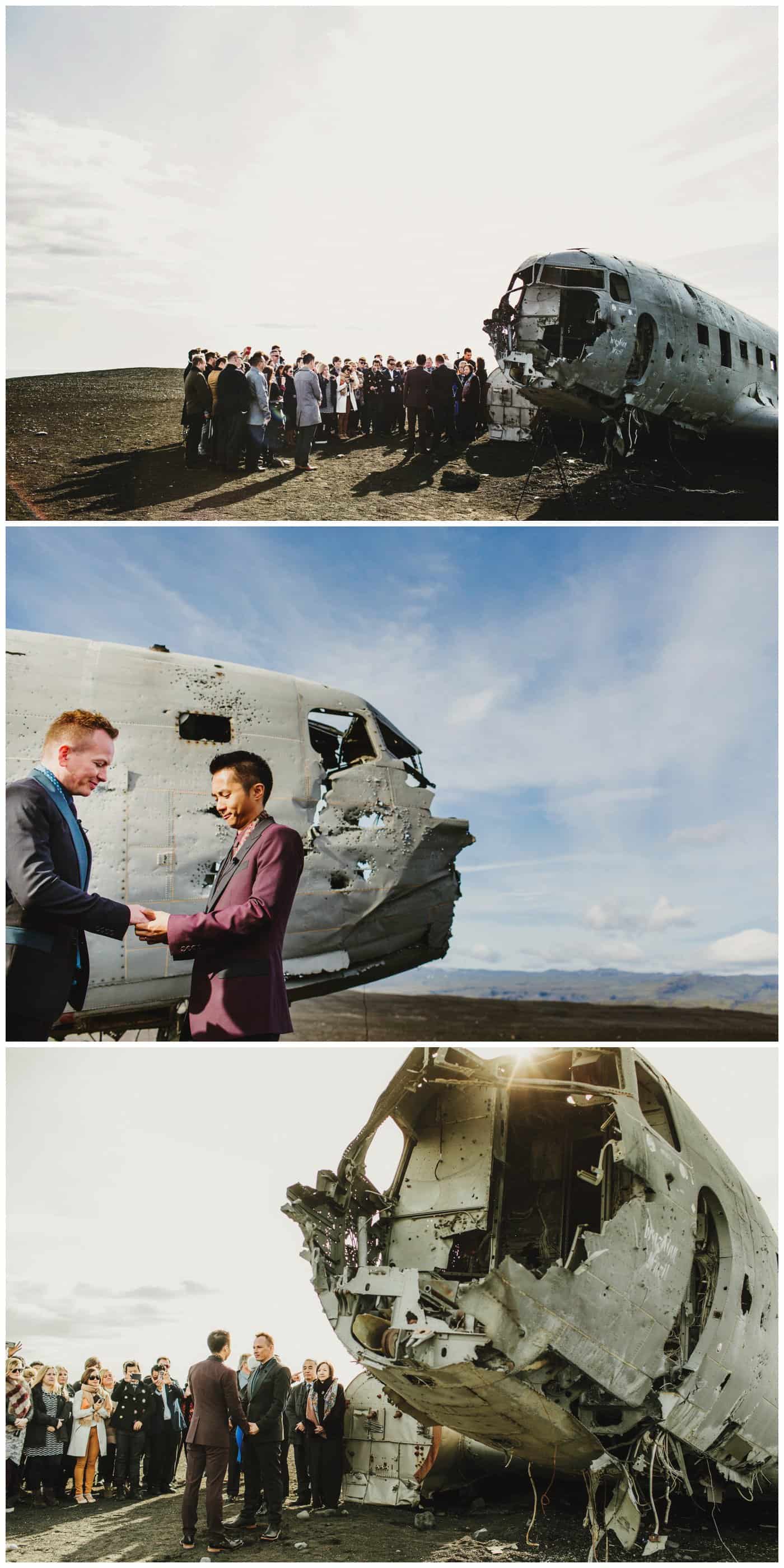 iceland plane wreck wedding photography