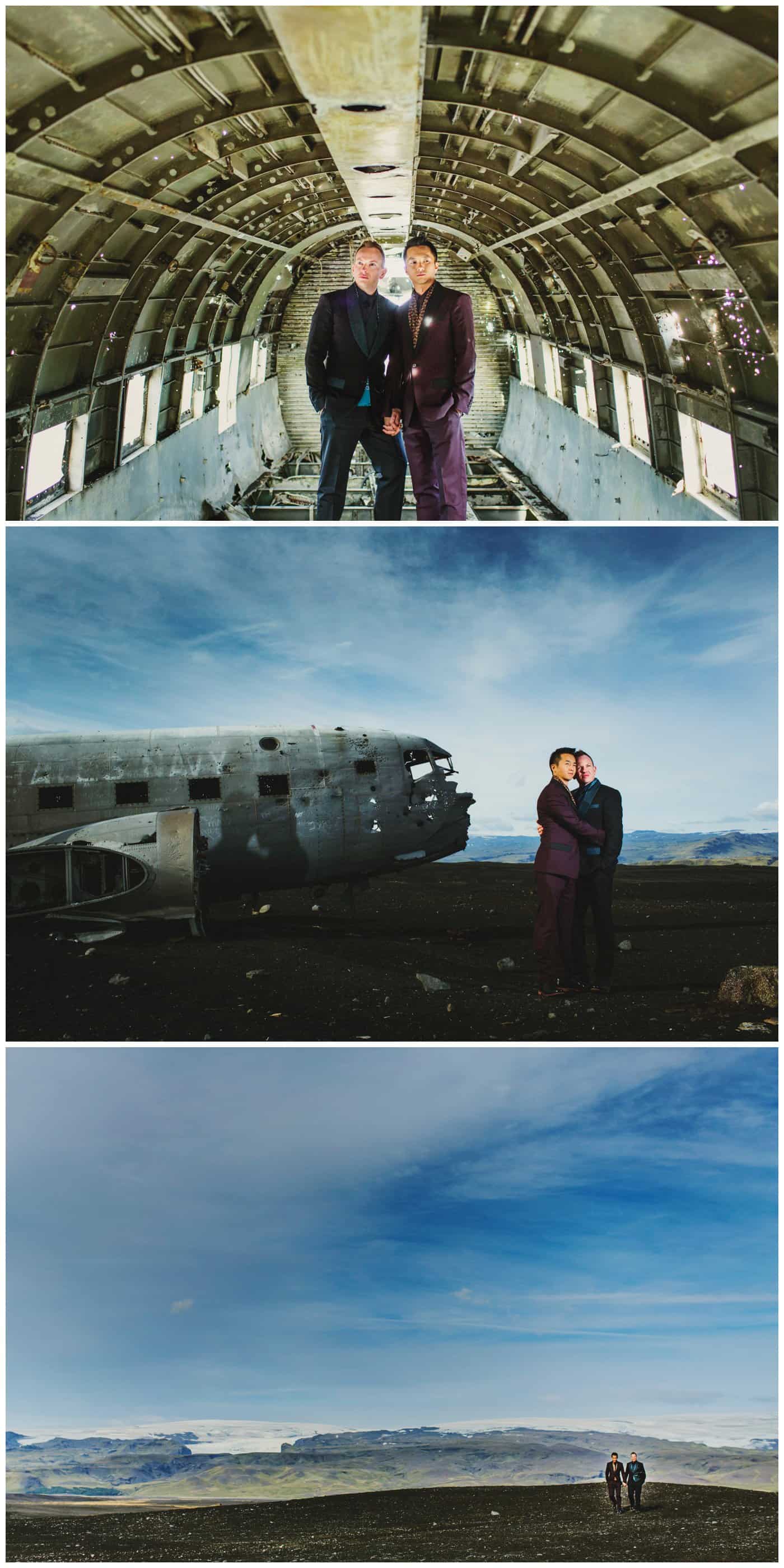 iceland plane wreck wedding photographers