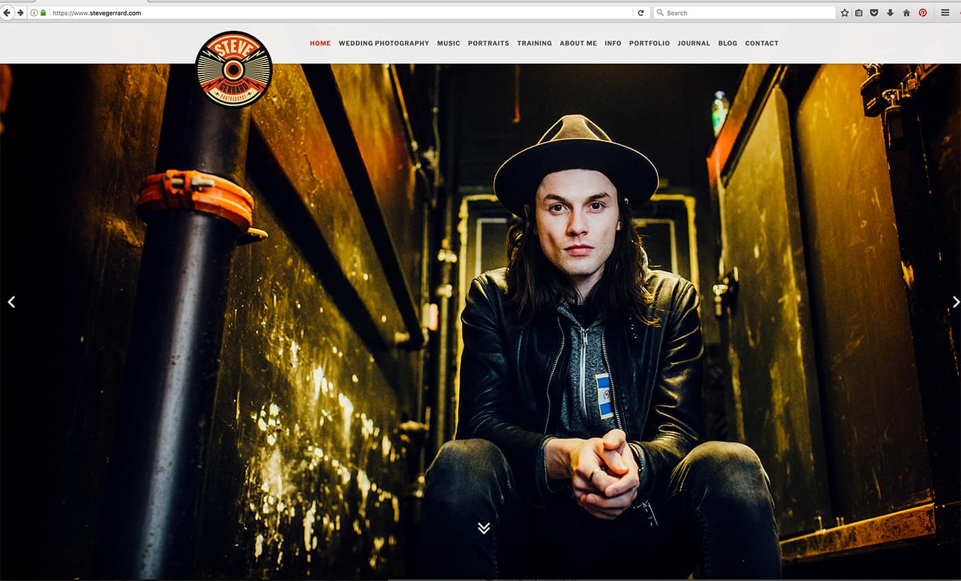Steve Gerrard Photography website